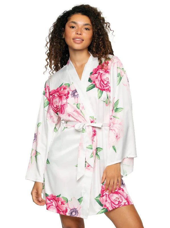 Adrienne Printed Satin Kimono