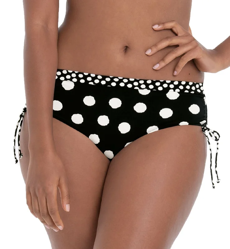 Anita Summer Dot Ebru Adjustable Side Hipster Swim Bottom (8810-0) - Black/White