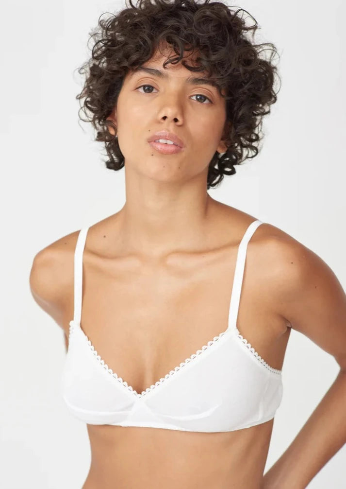 Araks: Antonia Cotton Bralette - White