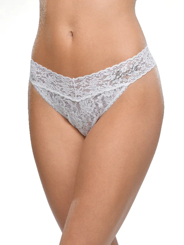 Bride Crystal Signature Lace Original Rise Thong White