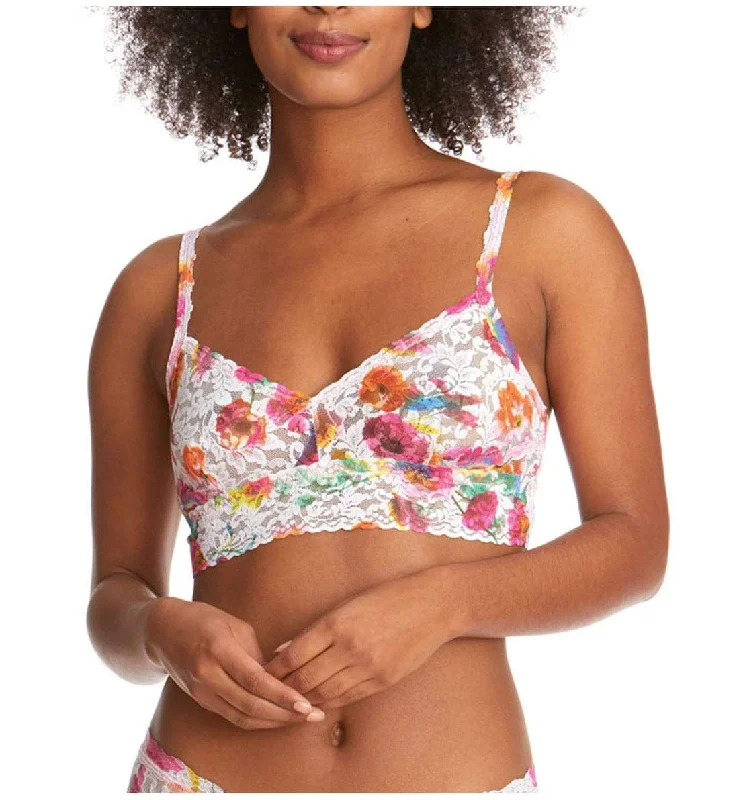 Hanky Panky Printed V-neck Retro Bralette (PR9K7272) - Floral Reflections