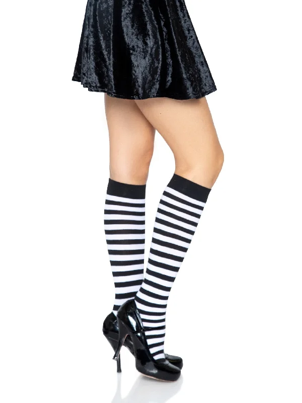 LEG AVENUE 5577 PIPPI STRIPED KNEE HIGH SOCKS