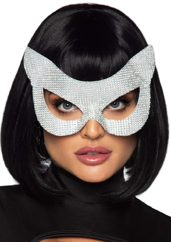 LEG AVENUE FAUX RHINESTONE CAT MASK 2765