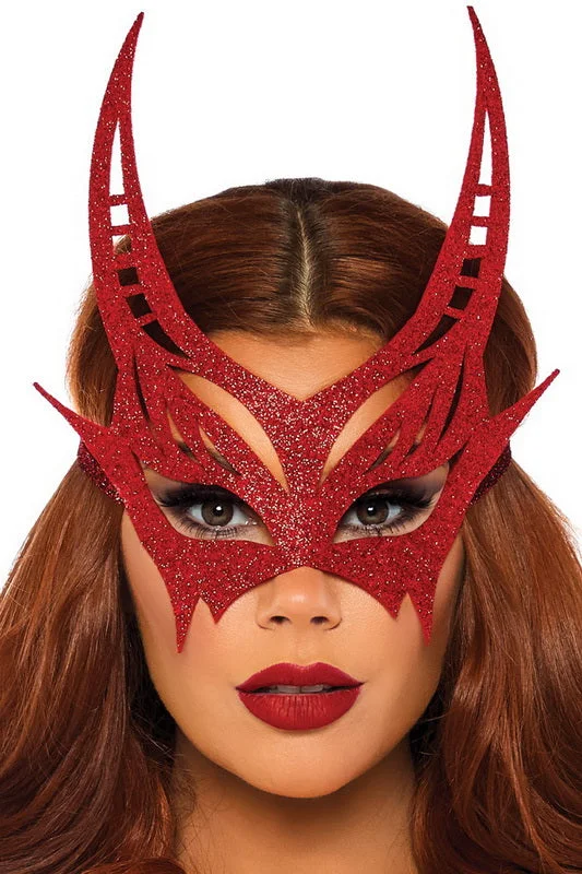 LEG AVENUE GLITTER DEVIL MASK A2821