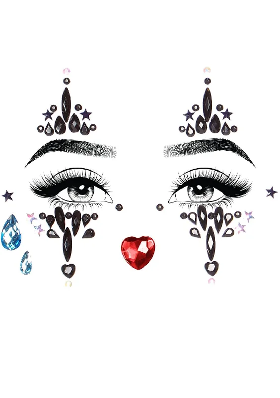 LEG AVENUE HARLEQUIN CLOWN JEWELS STICKER EYE025