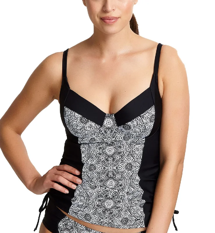 Panache Samara Adjustable Side Underwire Tankini (SW1391) - Black/White