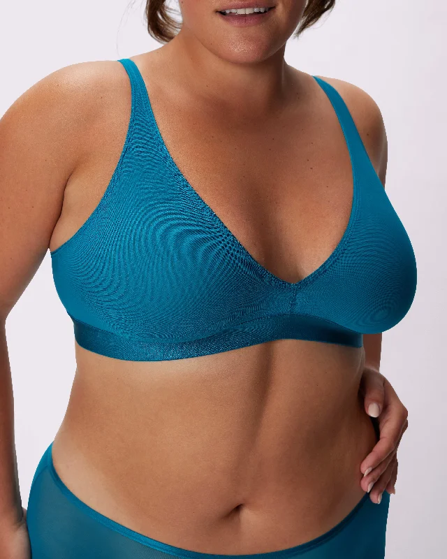 Plunge Bralette | Silky Mesh (Lagoon)