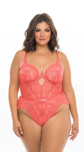 Plus Size Aura Peach Teddy