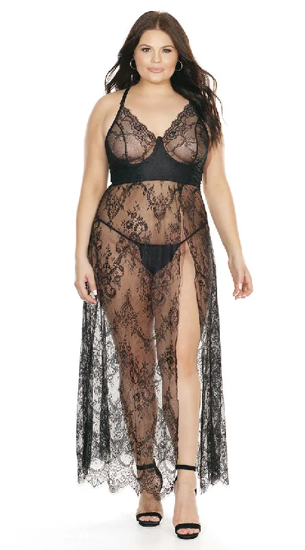 Plus Size Bedroom Eyes Lace Gown