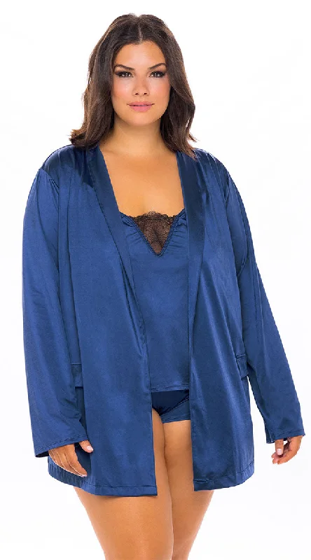 Plus Size Endless Love Satin Robe