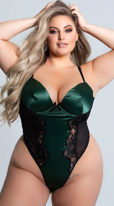 Plus Size Lady Luck Satin Teddy