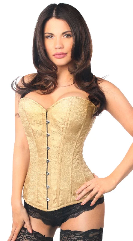 Plus Size Lavish Gold Brocade Corset