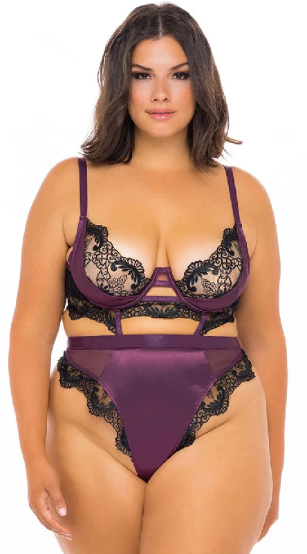 Plus Size What You Want Satin Teddy