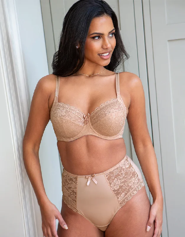 Pour Moi Rebel Side Support Bra Almond