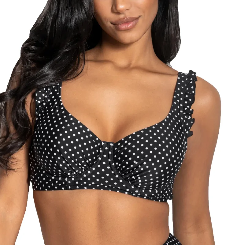 Pour Moi Sicily Longline Underwire Swim Top (26505) - Black/White