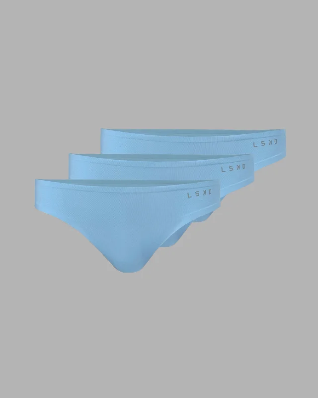 Seamless Thong 3 Pack - Glacial Blue