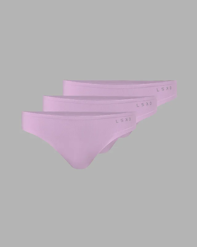 Seamless Thong 3 Pack - Pastel Orchid