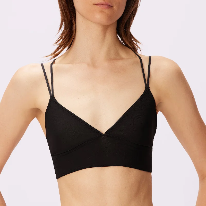 Strappy Longline Bralette | Silky Mesh (Eightball)