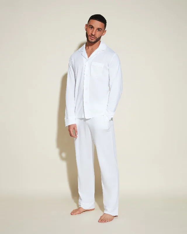 Conjunto De Pijama Para Hombre Clásico Con Camisa De Manga Larga Y Pantalones