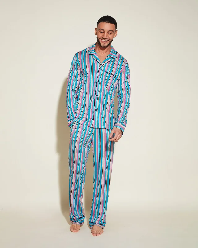 Conjunto De Pijama Para Hombre Clásico Con Camisa De Manga Larga Y Pantalones