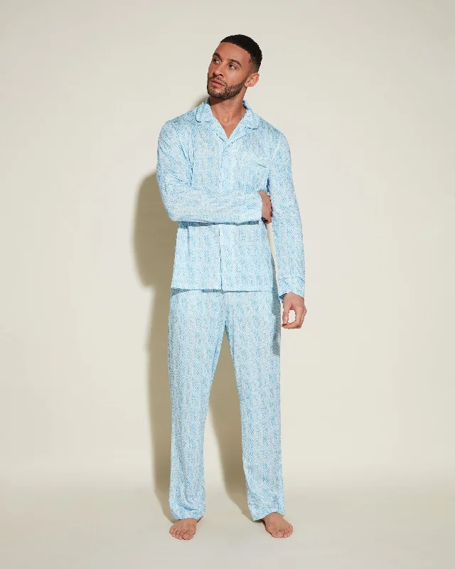 Conjunto De Pijama Para Hombre Clásico Con Camisa De Manga Larga Y Pantalones