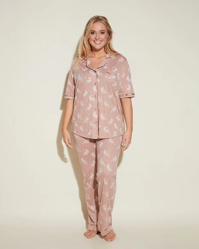 Kurzärmeliges Top & Hose Pyjama-Set