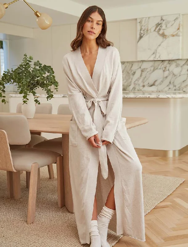 Cotton Cashmere Maxi Robe