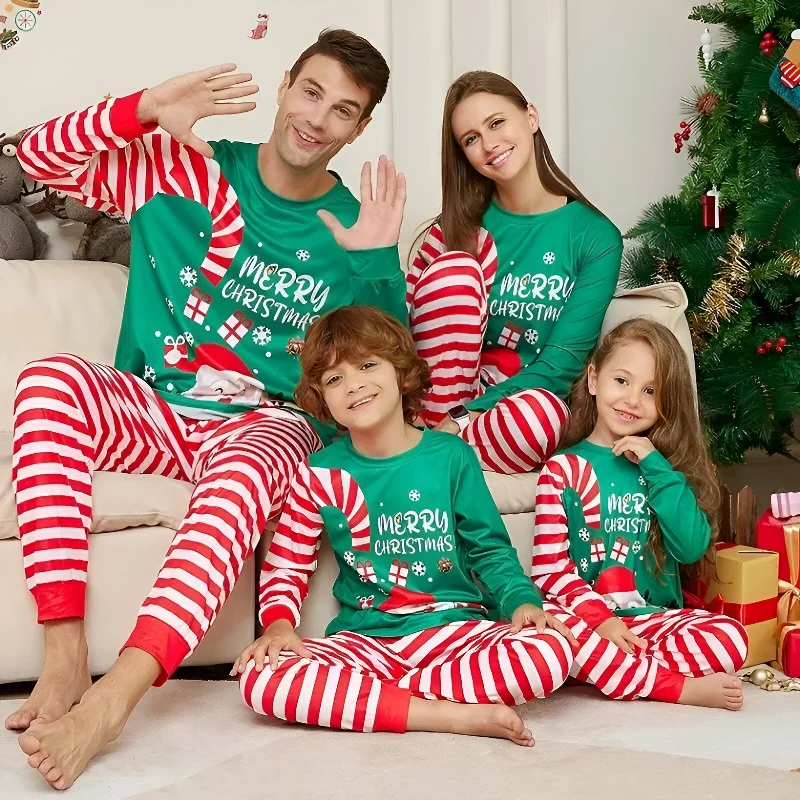 Candy Cane Matching Family Christmas Pajamas - Full Set