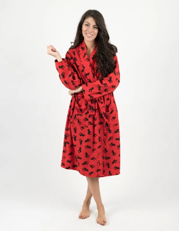 Women's Soft Micro Fleece Bathrobe