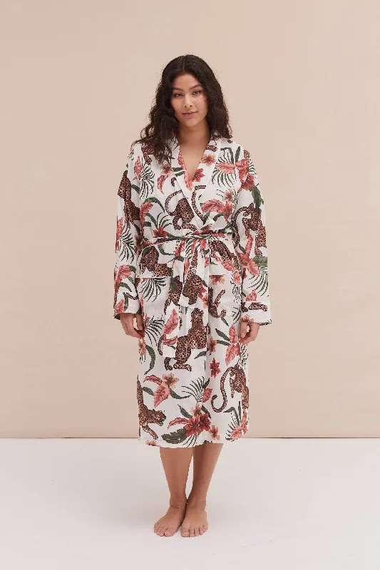 Women's Robe Soleia Print Cream